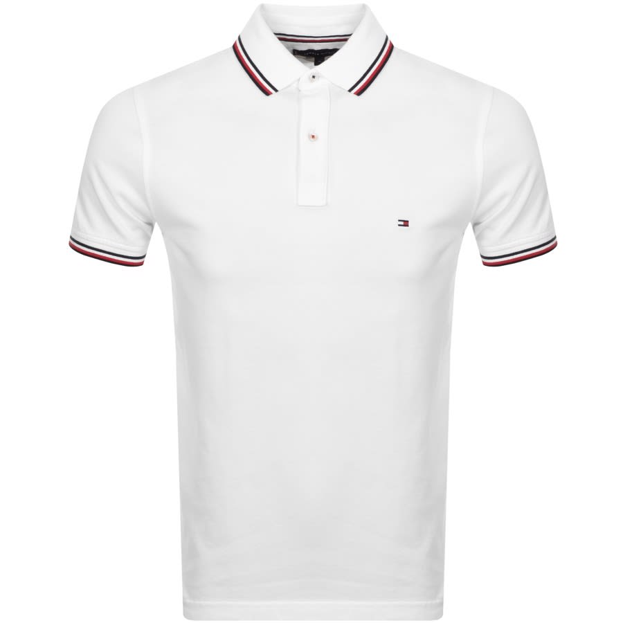 Alternative Image for ProductTommy Hilfiger Tipped Slim Fit Polo T Shirt White1